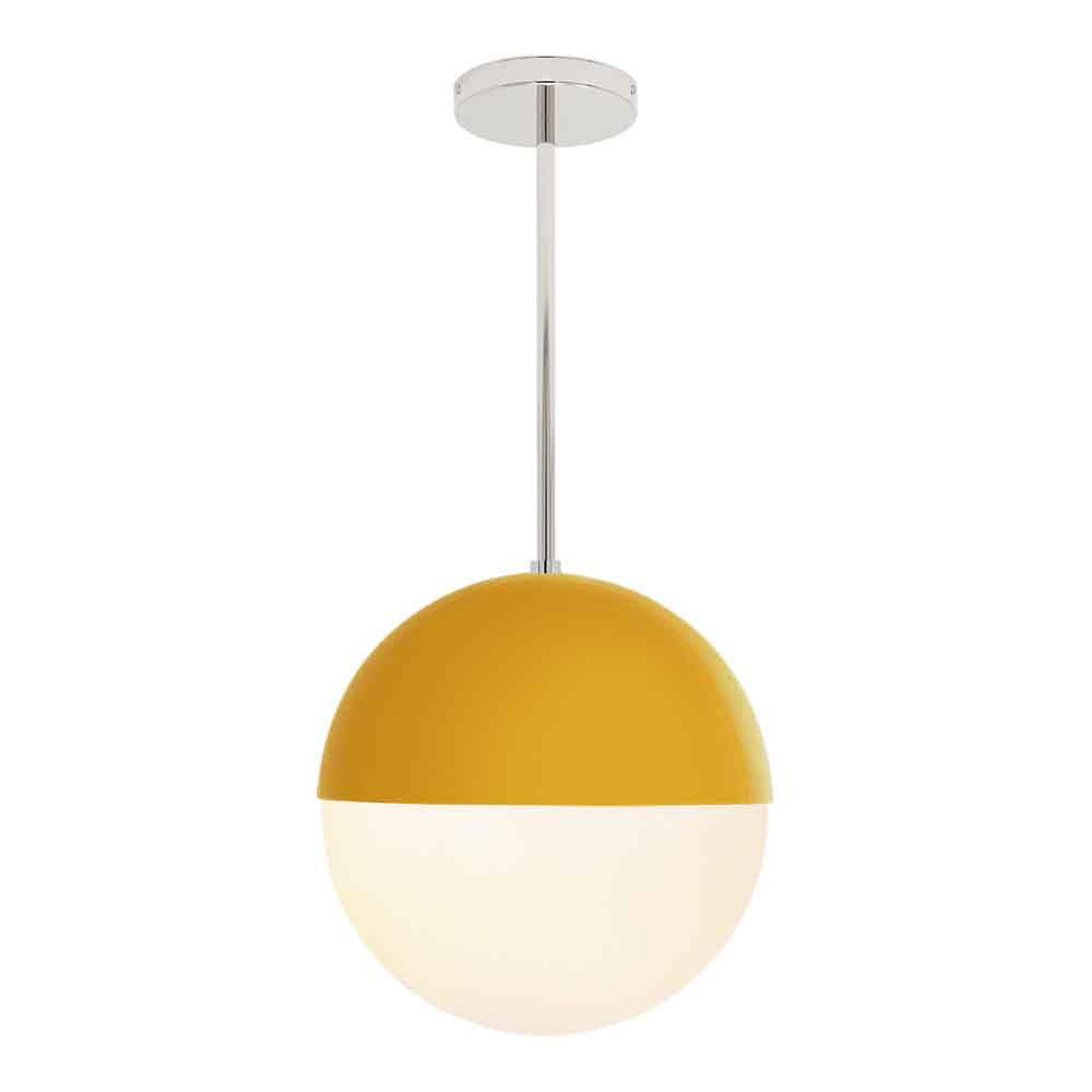 Nickel and ochre color Lure pendant 12" Dutton Brown lighting