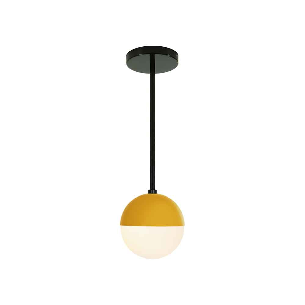 Black and ochre color Lure pendant 6" Dutton Brown lighting