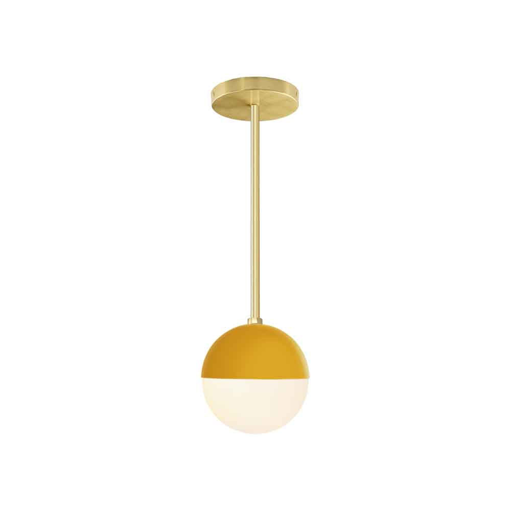 Brass and ochre color Lure pendant 6" Dutton Brown lighting