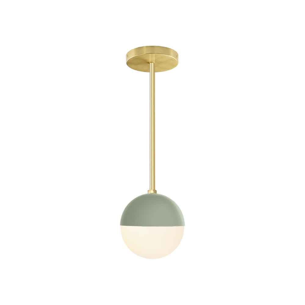 Brass and spa color Lure pendant 6" Dutton Brown lighting