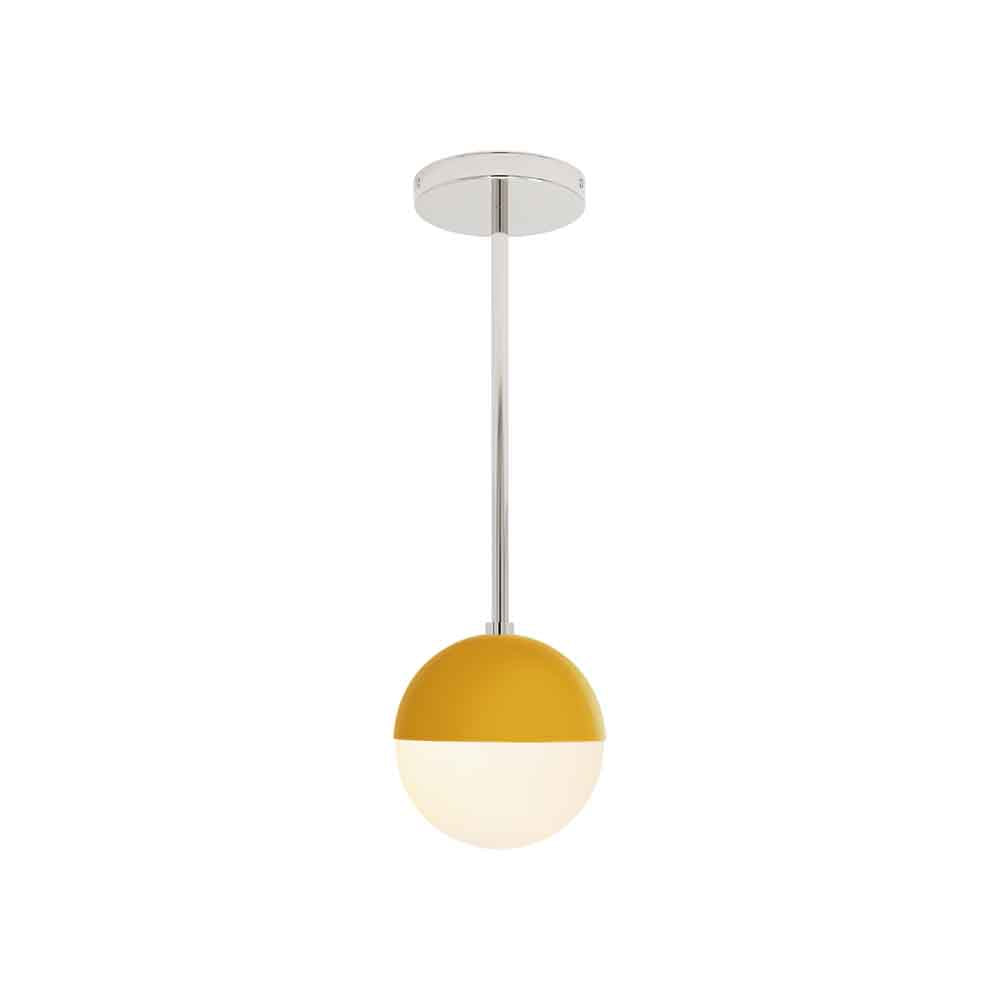 Nickel and ochre color Lure pendant 6" Dutton Brown lighting
