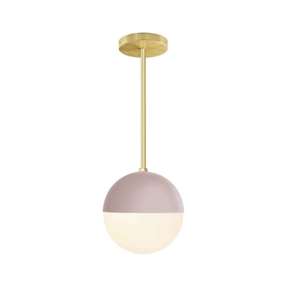 Brass and barely color Lure pendant 8" Dutton Brown lighting