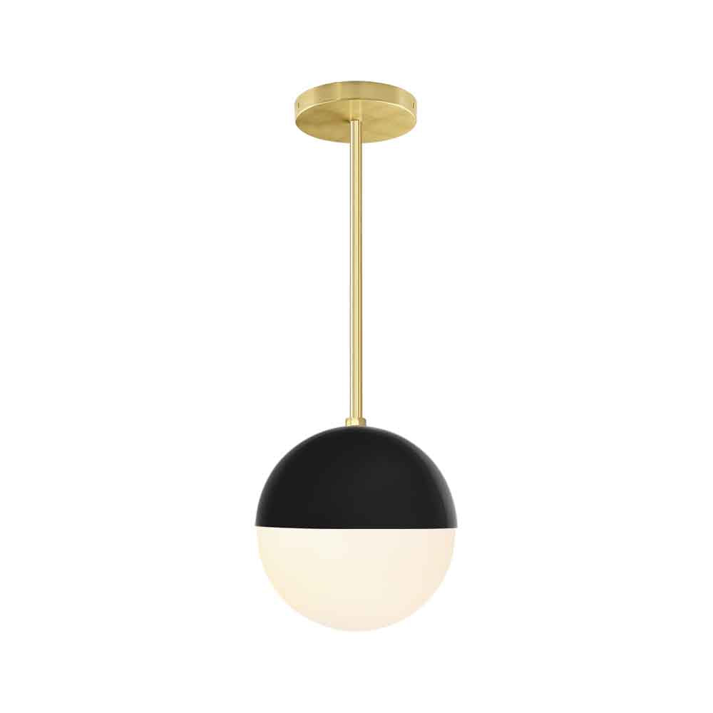 Brass and black color Lure pendant 8" Dutton Brown lighting