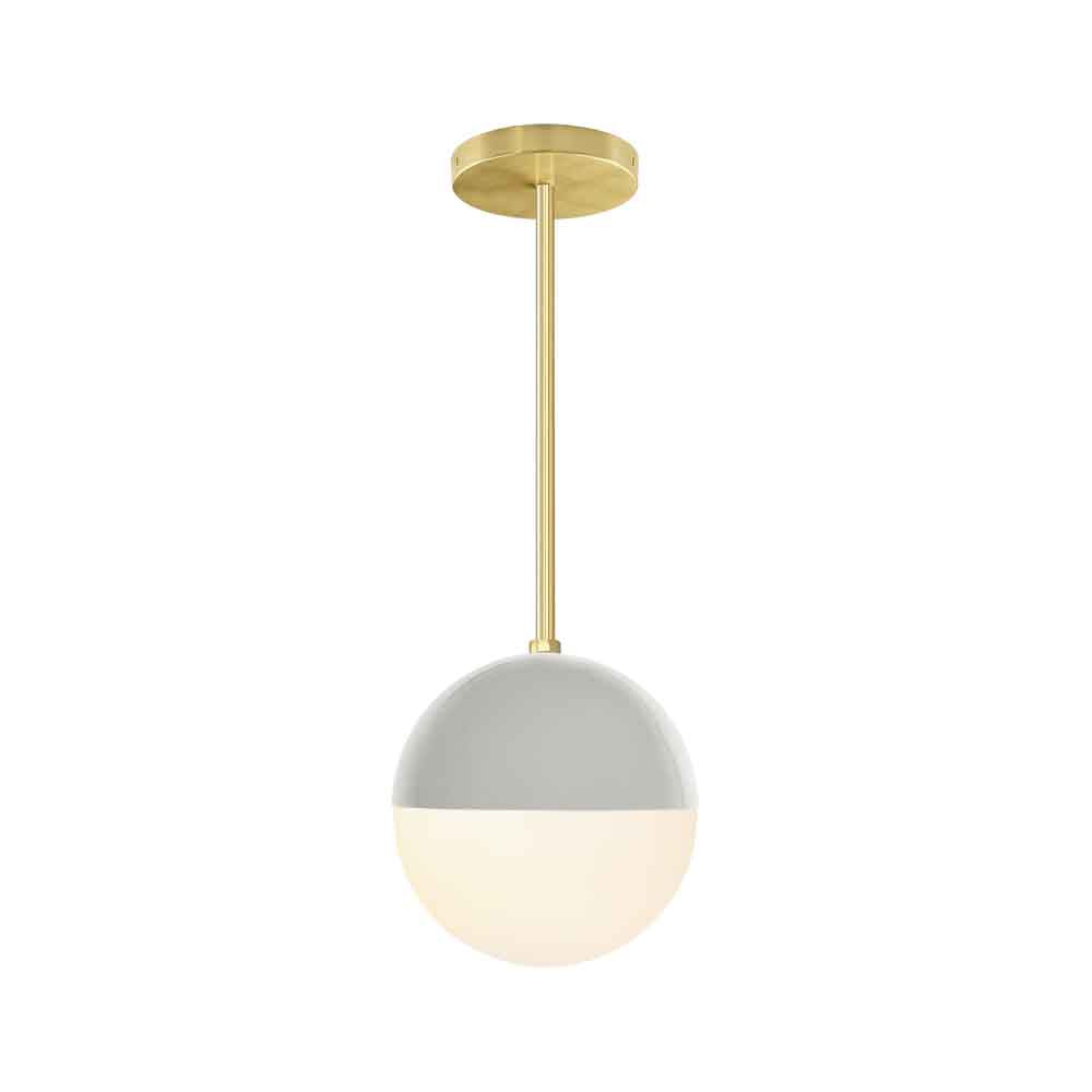 Brass and chalk color Lure pendant 8" Dutton Brown lighting