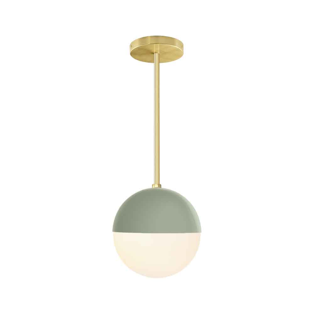 Brass and spa color Lure pendant 8" Dutton Brown lighting