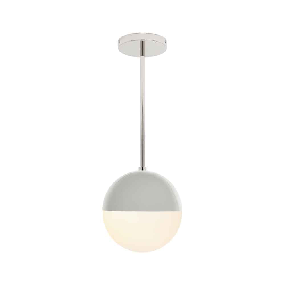 Nickel and chalk color Lure pendant 8" Dutton Brown lighting