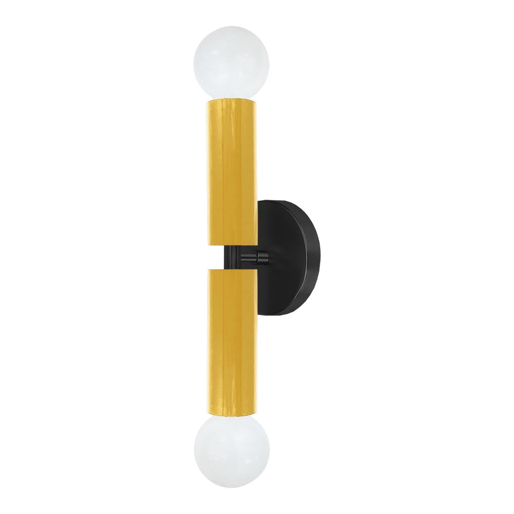Black and ochre color Monarch sconce Dutton Brown lighting