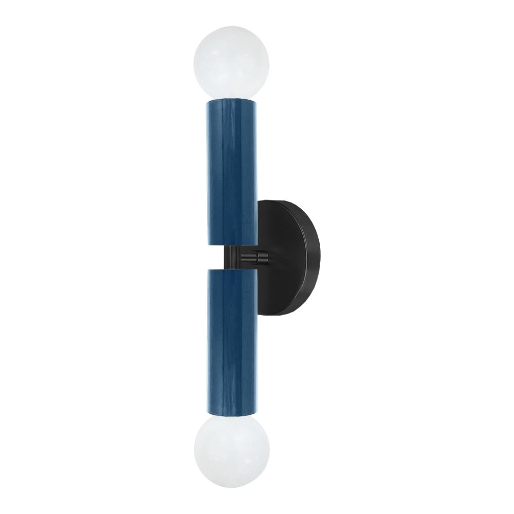Black and slate blue color Monarch sconce Dutton Brown lighting