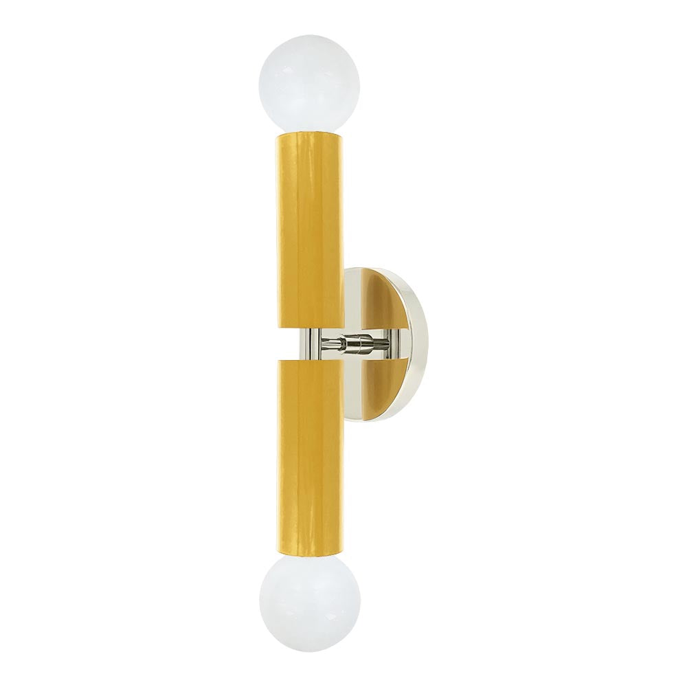 Nickel and ochre color Monarch sconce Dutton Brown lighting