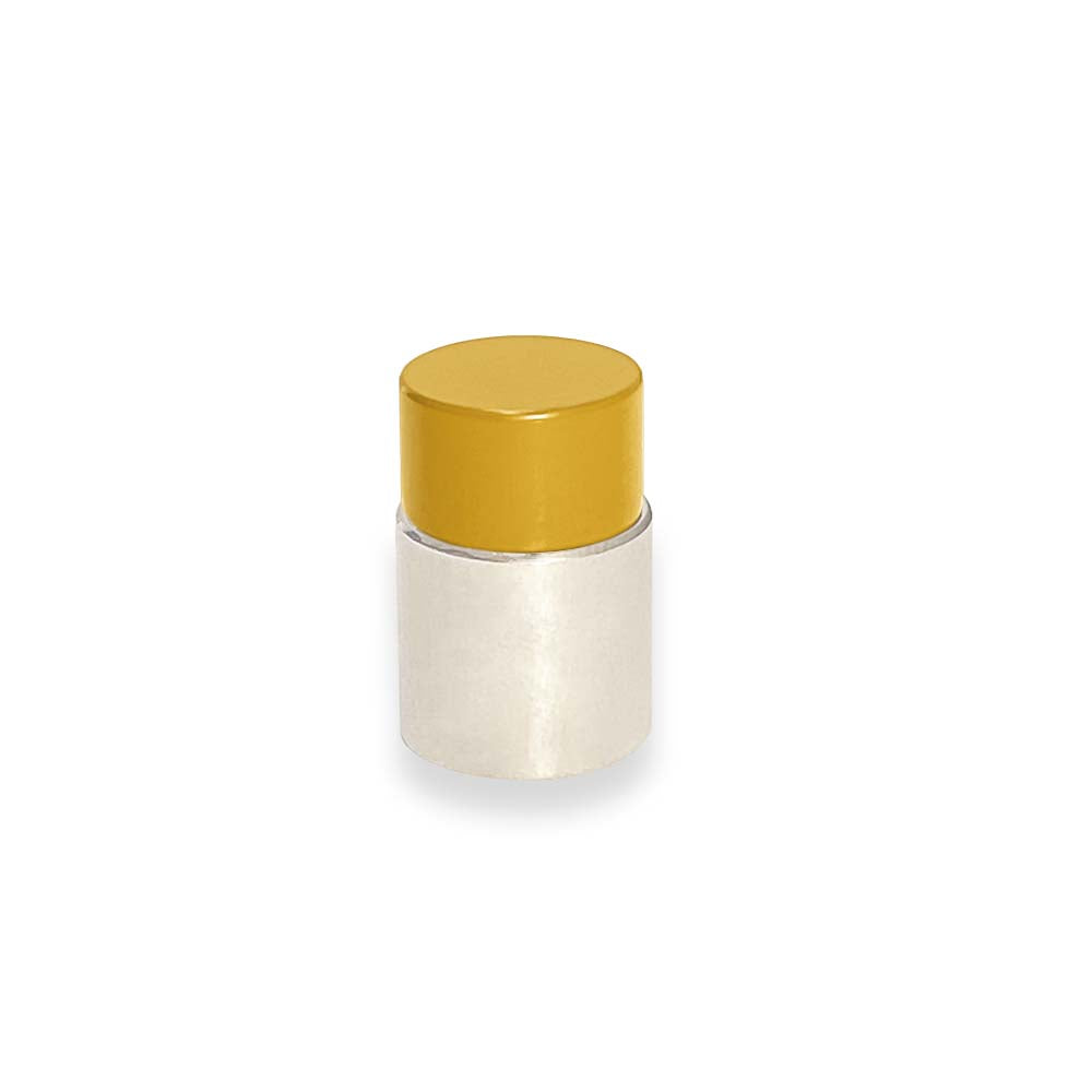 Nickel and ochre color Nip knob Dutton Brown hardware