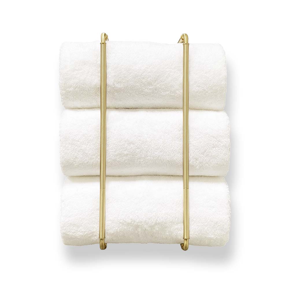 Brass Throne towel rack 18" Dutton Brown hardware