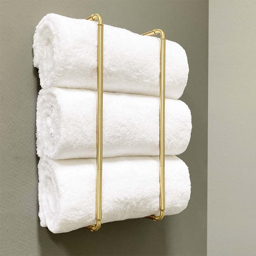 Brass Throne towel rack 18" by Dutton Brown