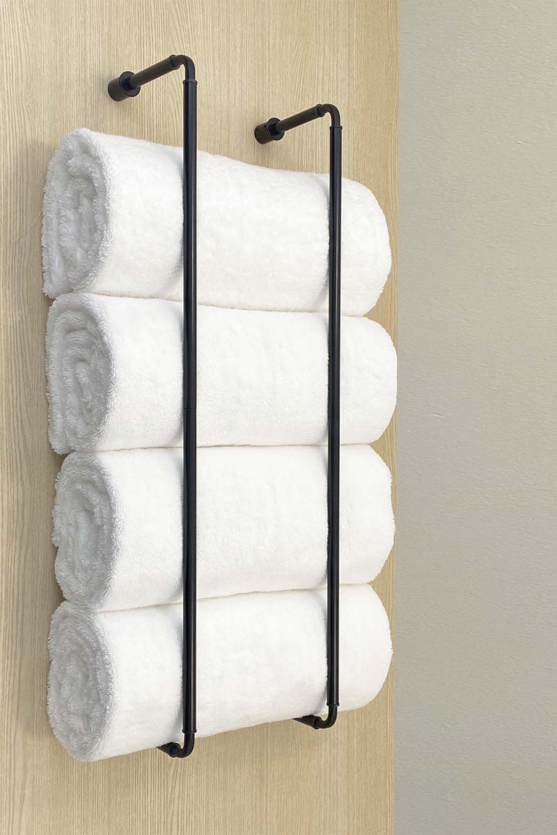 Black Throne towel rack 24" by Dutton Brown