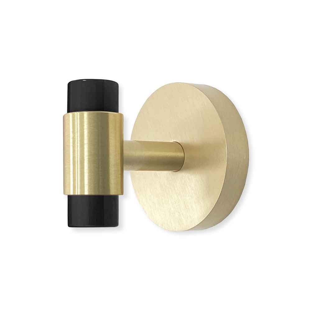 Brass and black color Persona hook Dutton Brown hardware