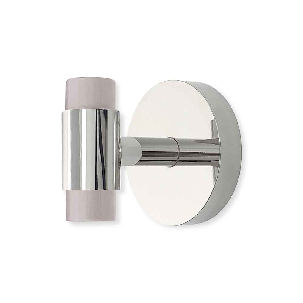 Nickel and charcoal color Persona hook Dutton Brown hardware