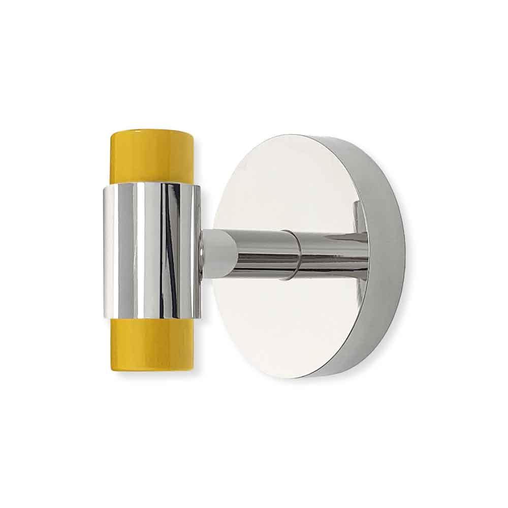 Nickel and ochre color Persona hook Dutton Brown hardware