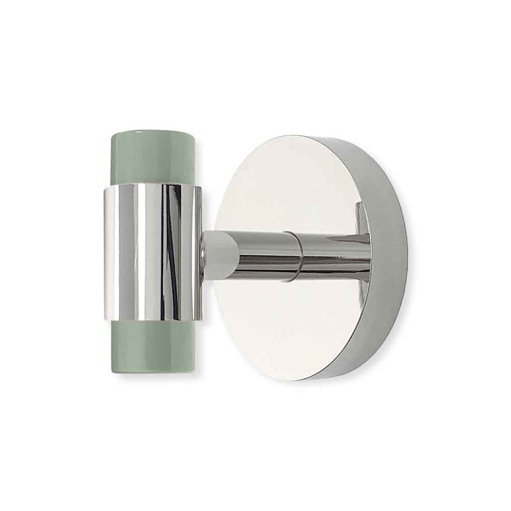 Nickel and spa color Persona hook Dutton Brown hardware