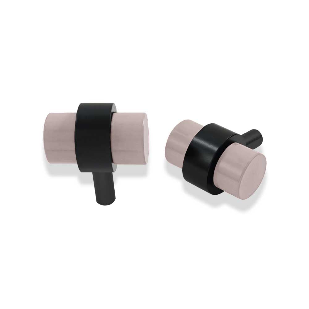 Black and barely color Persona Knob Dutton Brown hardware