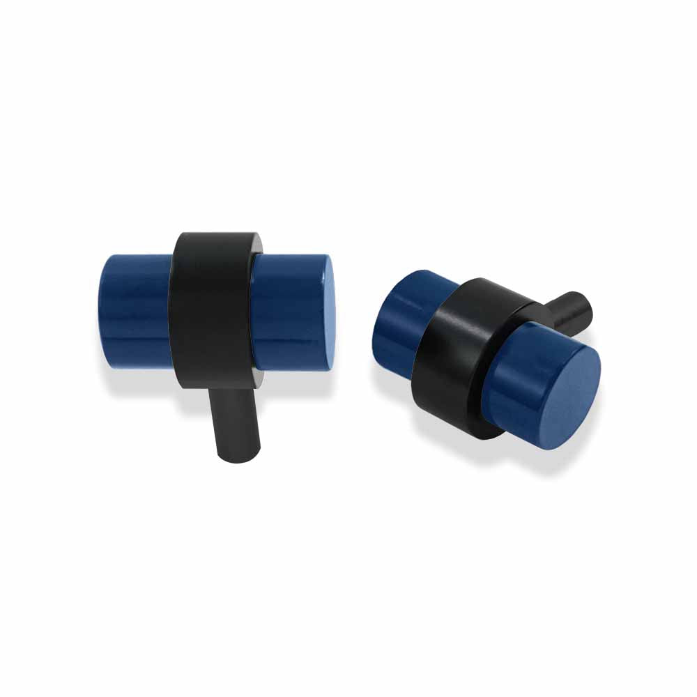 Black and cobalt color Persona Knob Dutton Brown hardware