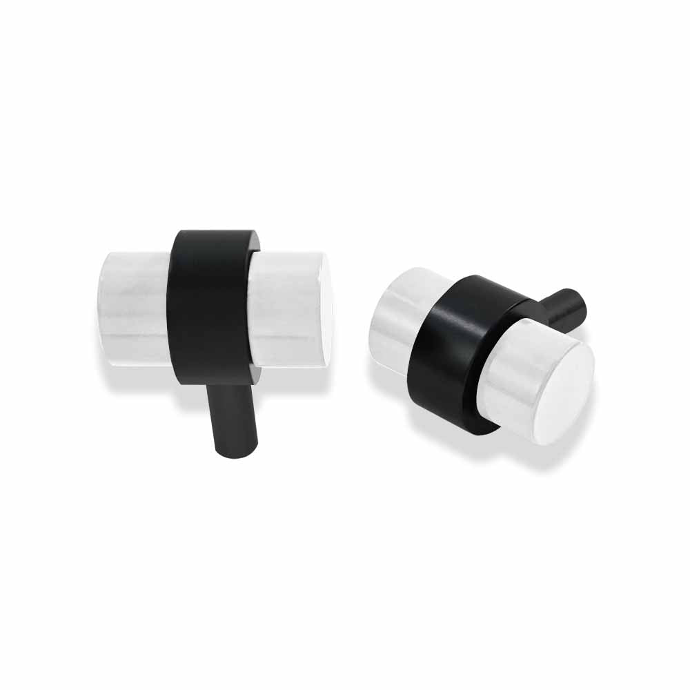 Black and white color Persona Knob Dutton Brown hardware