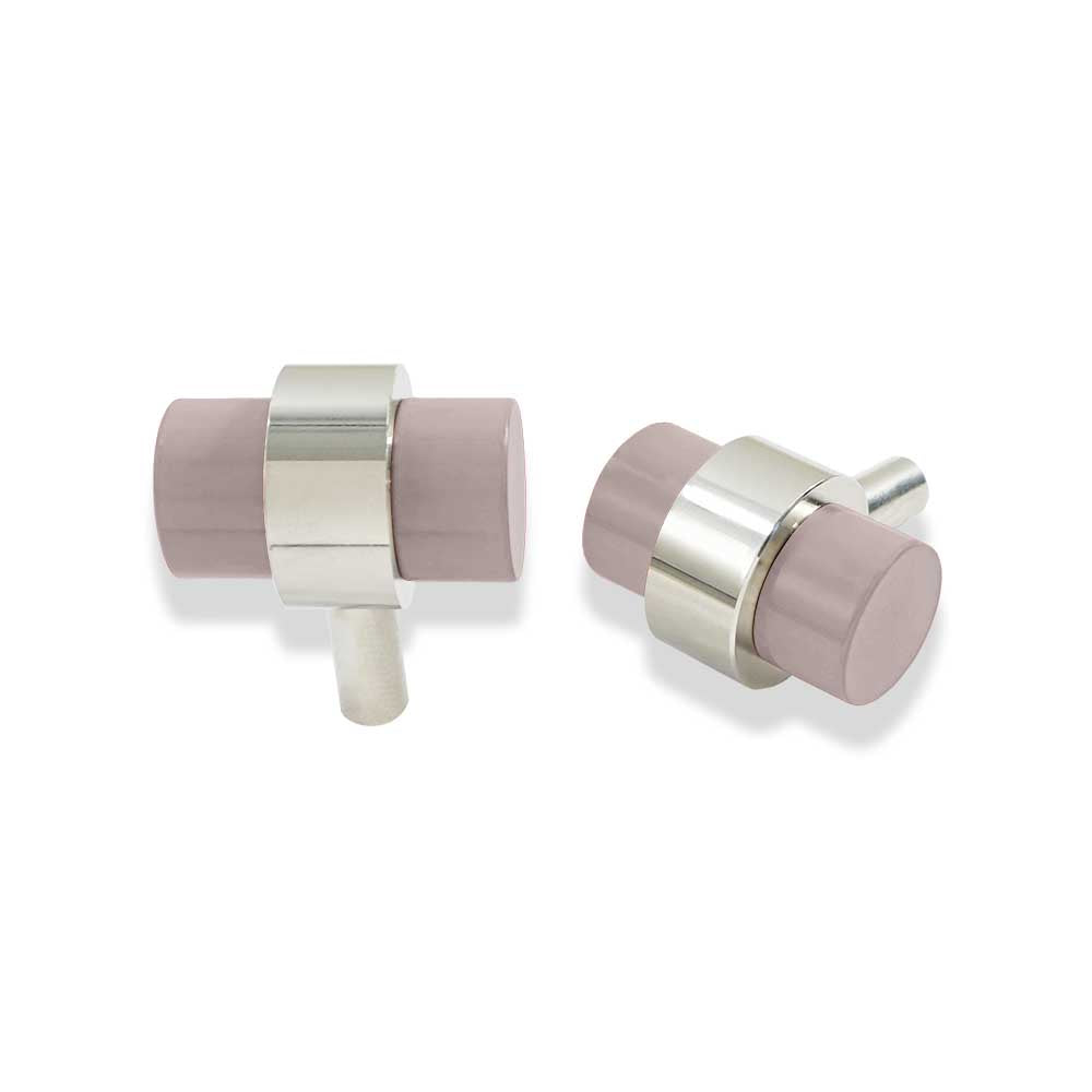 Nickel and barely color Persona Knob Dutton Brown hardware
