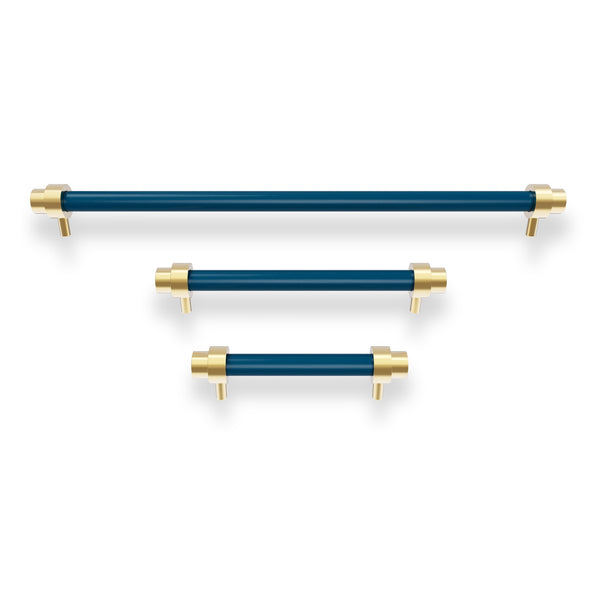 brass and slate blue cabinet pulls dutton brown hardware