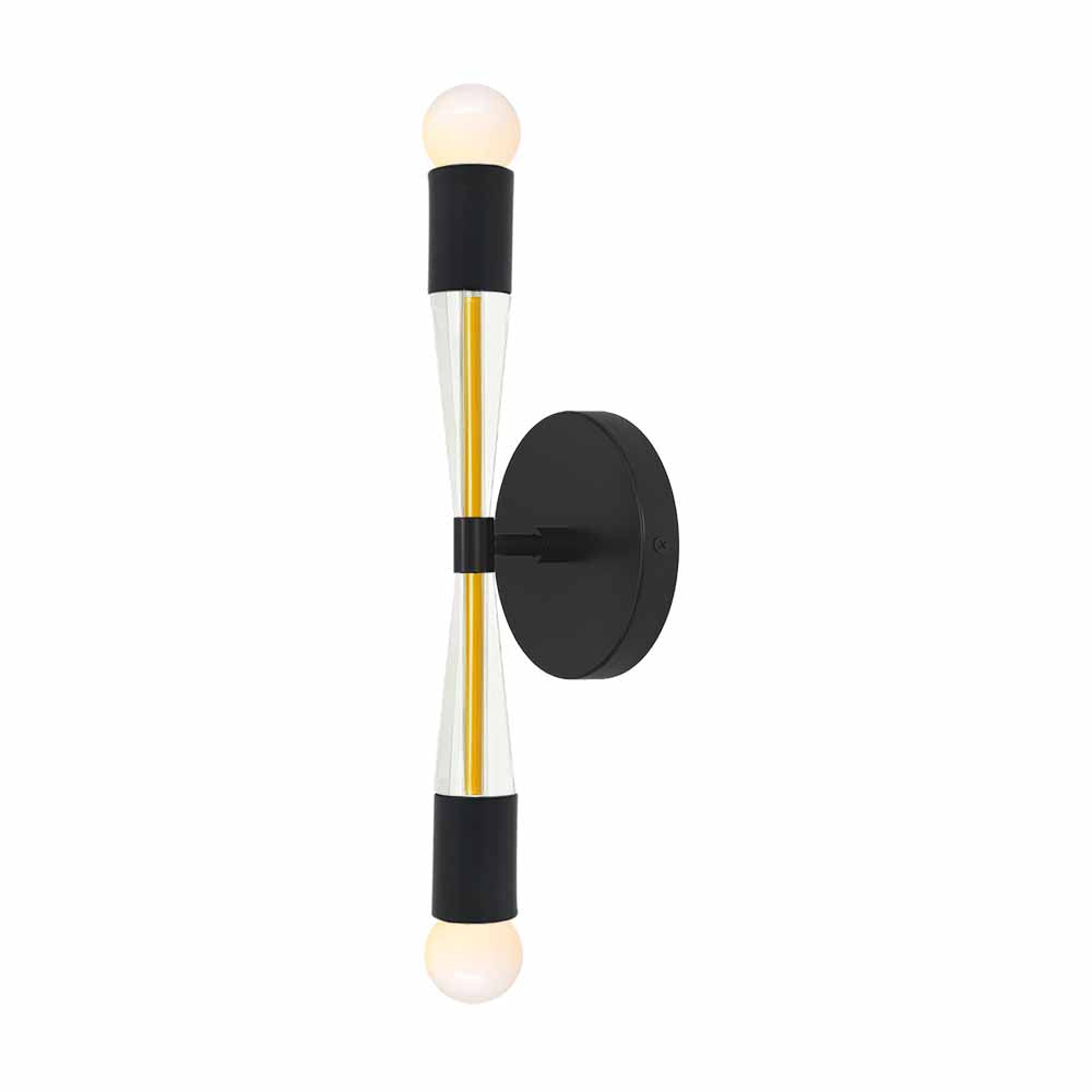 Black and ochre color Phoenix sconce Dutton Brown lighting