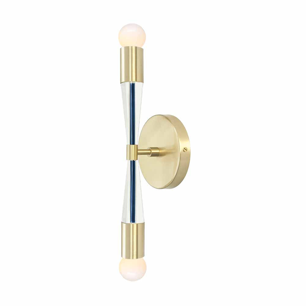 Brass and cobalt color Phoenix sconce Dutton Brown lighting