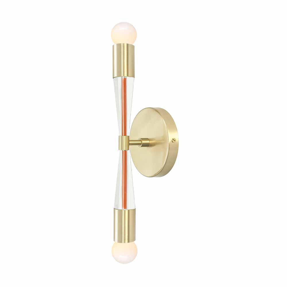Brass and orange color Phoenix sconce Dutton Brown lighting