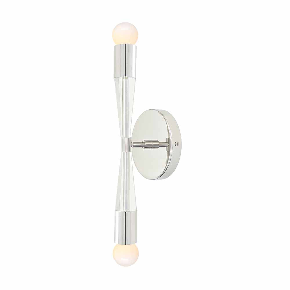 Nickel and white color Phoenix sconce Dutton Brown lighting
