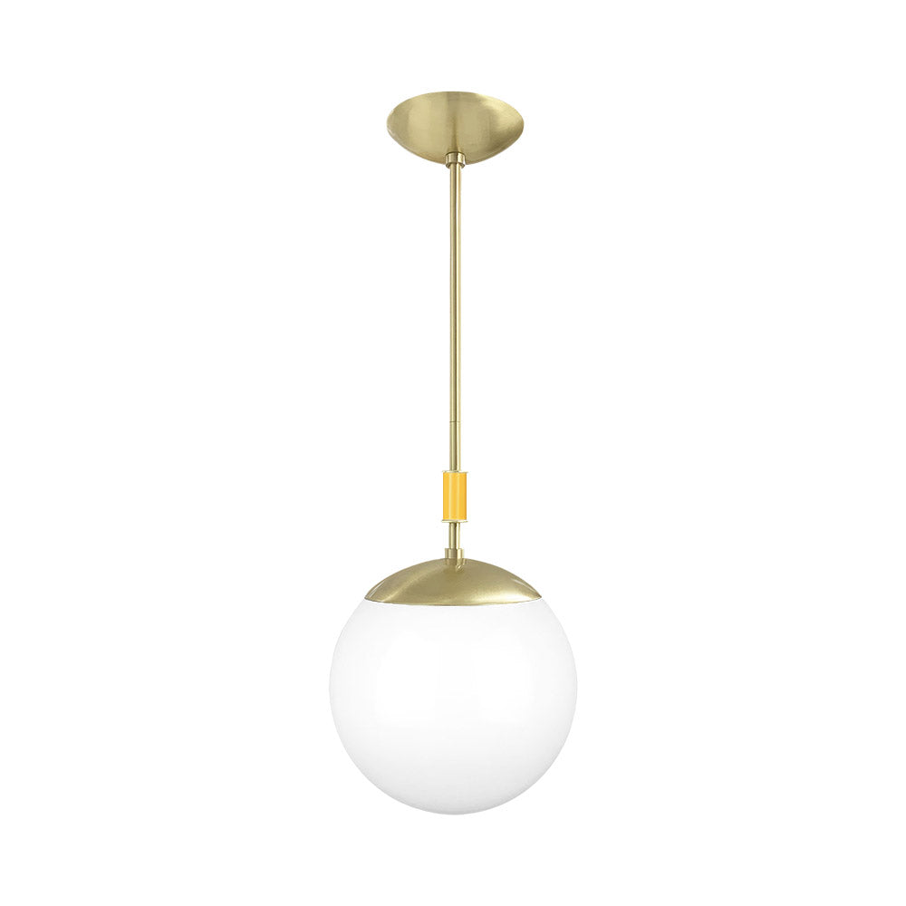 Brass and ochre color Pop pendant 10" Dutton Brown lighting