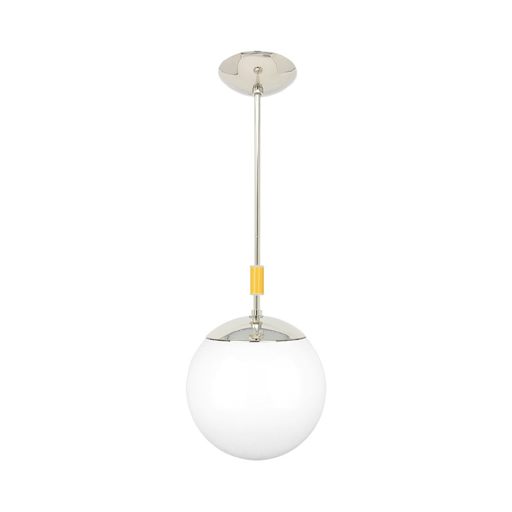 Nickel and ochre color Pop pendant 10" Dutton Brown lighting