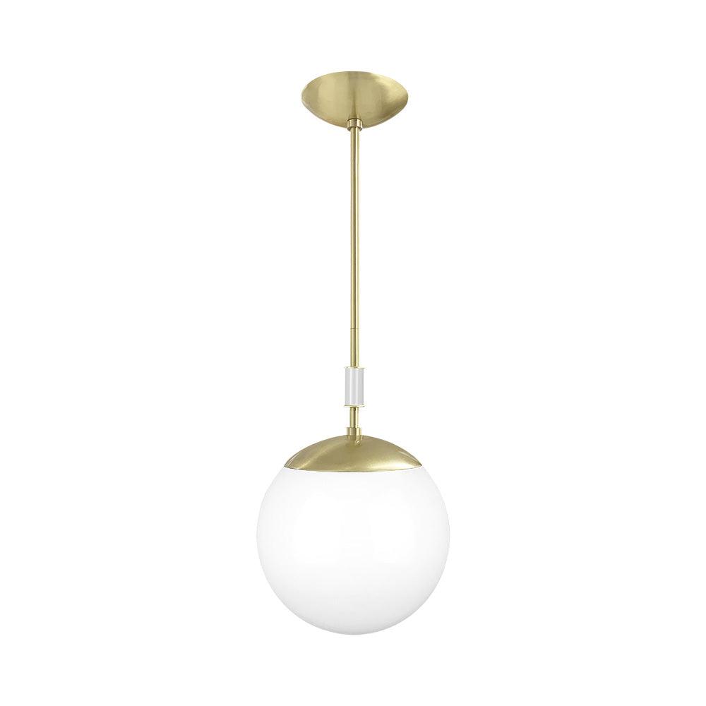 Brass and chalk color Pop pendant 10" Dutton Brown lighting