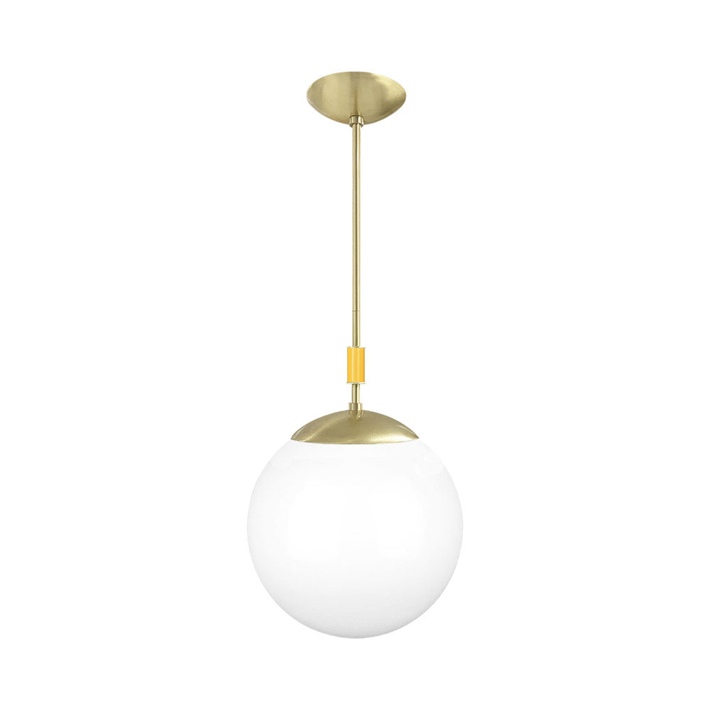 Brass and ochre color Pop pendant 12" Dutton Brown lighting