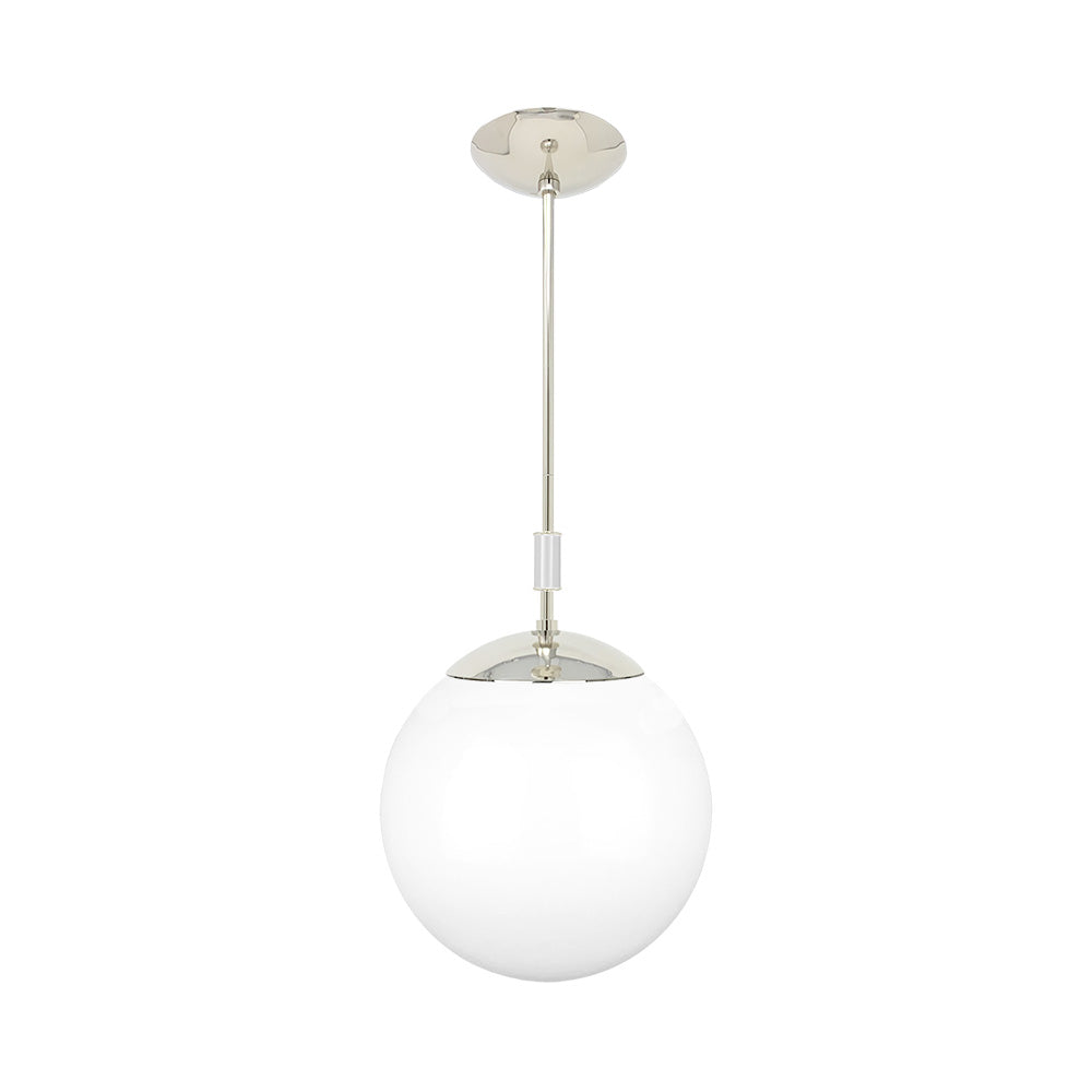 Nickel and chalk color Pop pendant 12" Dutton Brown lighting