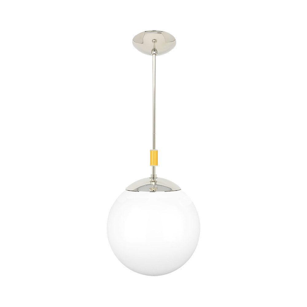 Nickel and ochre color Pop pendant 12" Dutton Brown lighting