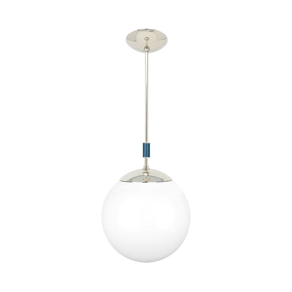 Nickel and slate blue color Pop pendant 12" Dutton Brown lighting