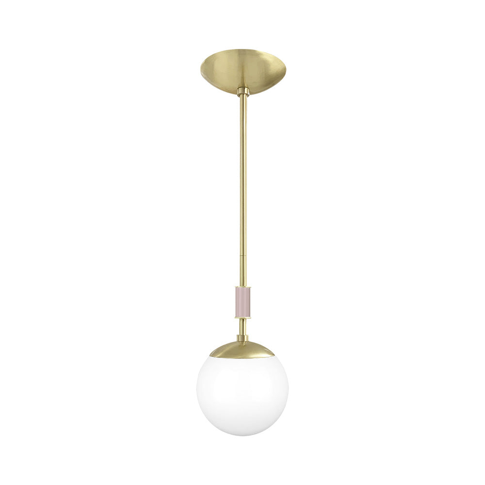 Brass and barely color Pop pendant 6" Dutton Brown lighting
