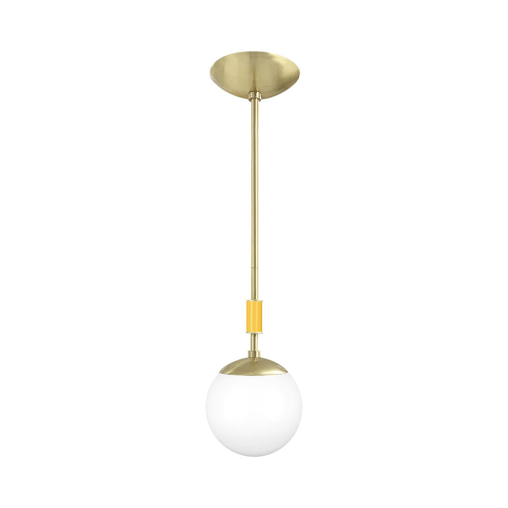 Brass and ochre color Pop pendant 6" Dutton Brown lighting