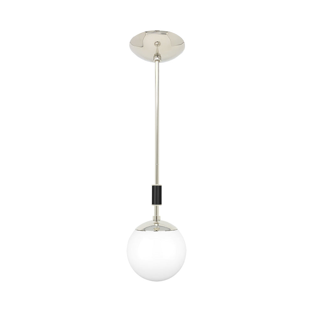 Nickel and black color Pop pendant 6" Dutton Brown lighting