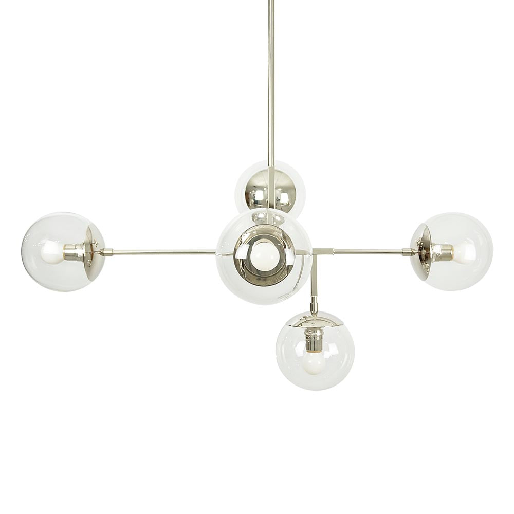 Nickel Prisma chandelier 35" Dutton Brown lighting