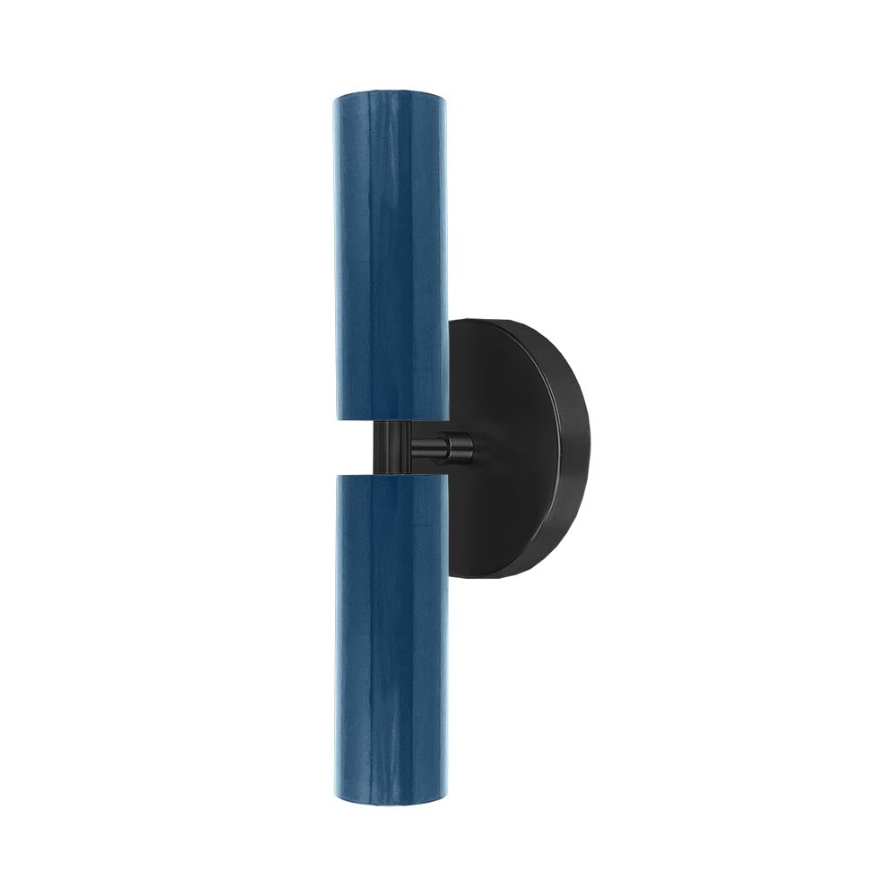 Black and slate blue color Ruler sconce Dutton Brown lighting