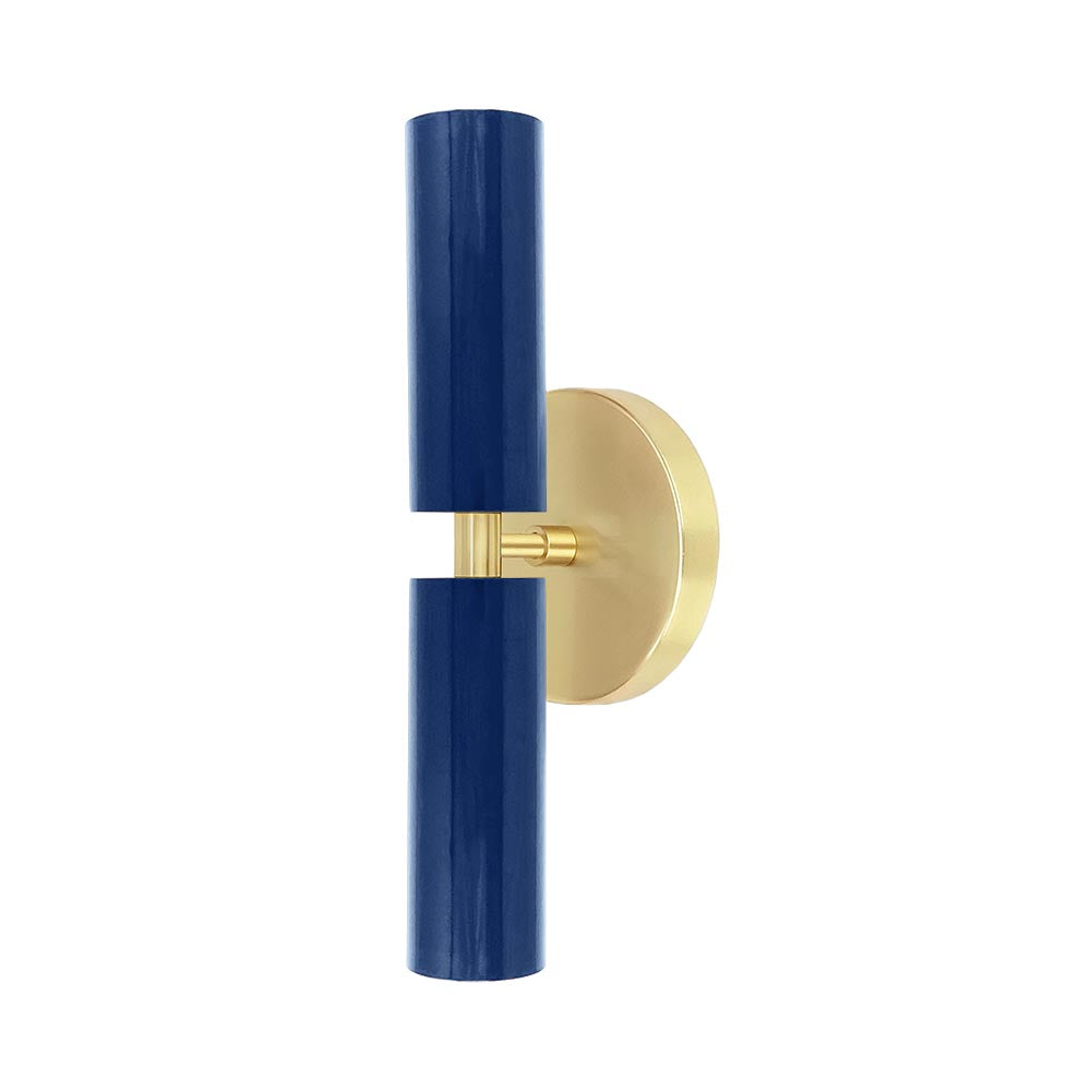 Brass and cobalt color Ruler sconce Dutton Brown lighting
