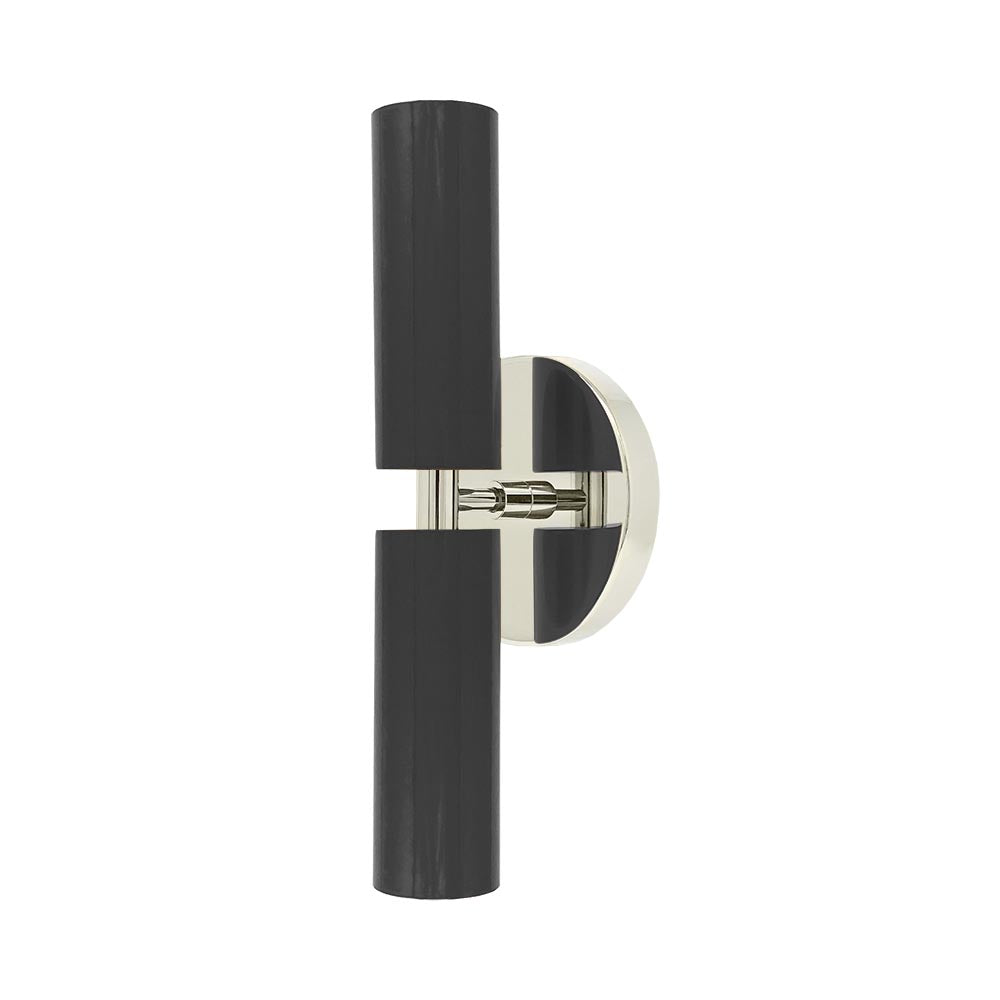 Nickel and black color Ruler sconce Dutton Brown lighting