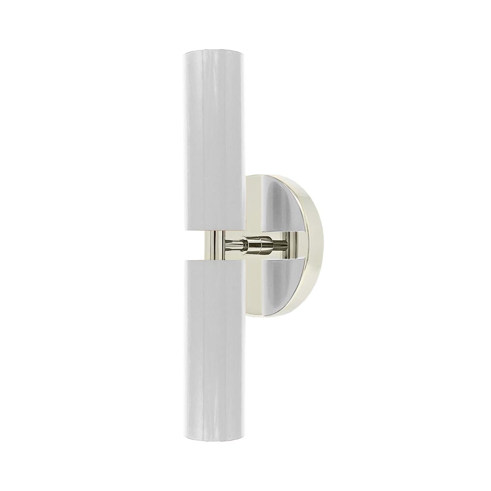 Nickel and chalk color Ruler sconce Dutton Brown lighting