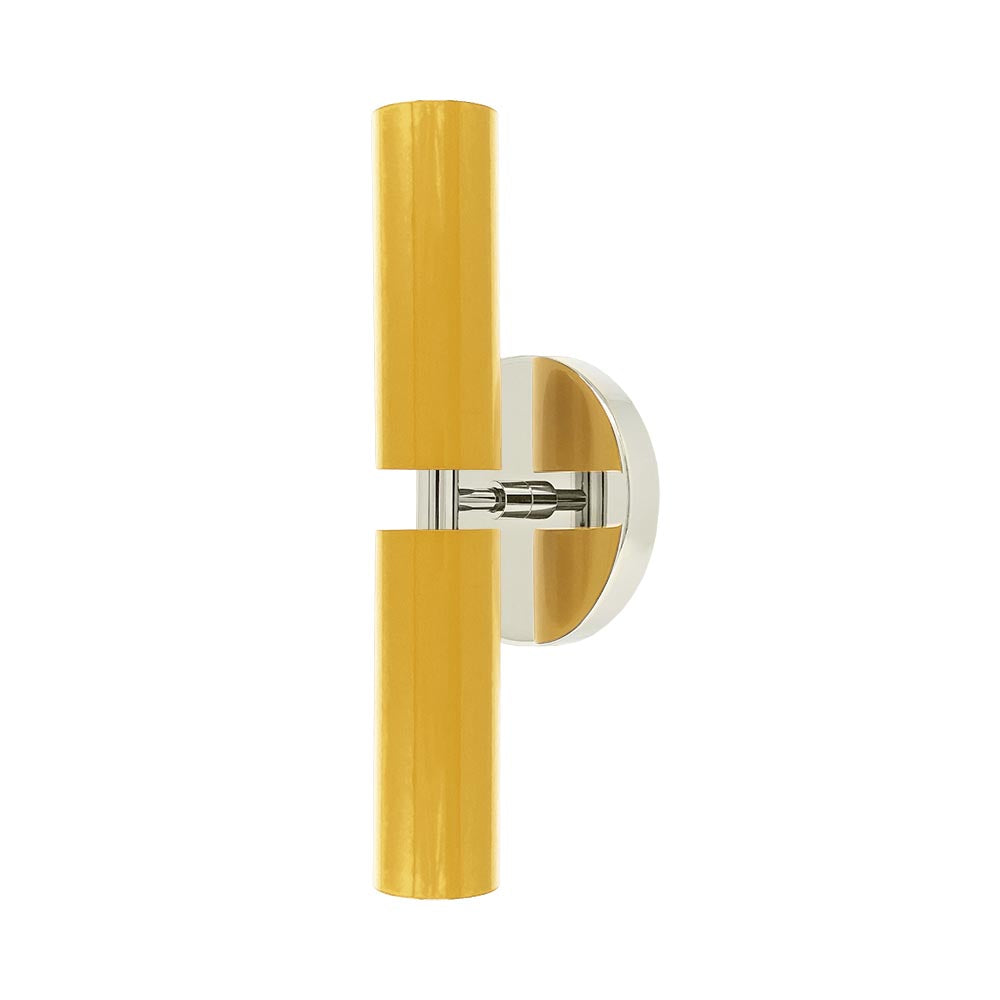 Nickel and ochre color Ruler sconce Dutton Brown lighting