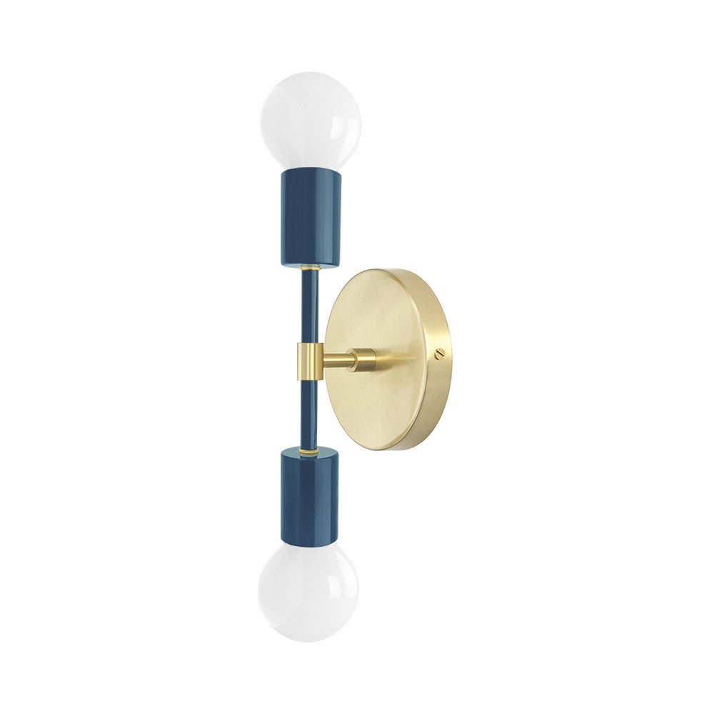 Brass and slate blue color Scepter sconce 10" Dutton Brown lighting