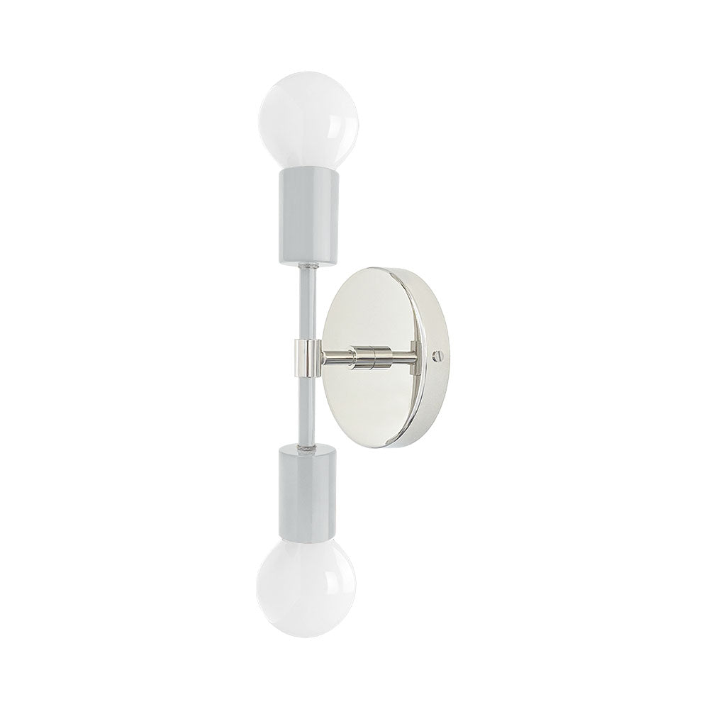Nickel and chalk color Scepter sconce 10" Dutton Brown lighting