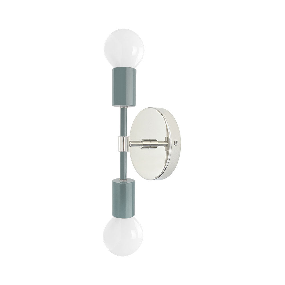 Nickel and python green color Scepter sconce 10" Dutton Brown lighting