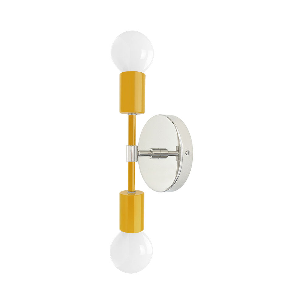 Nickel and ochre color Scepter sconce 10" Dutton Brown lighting
